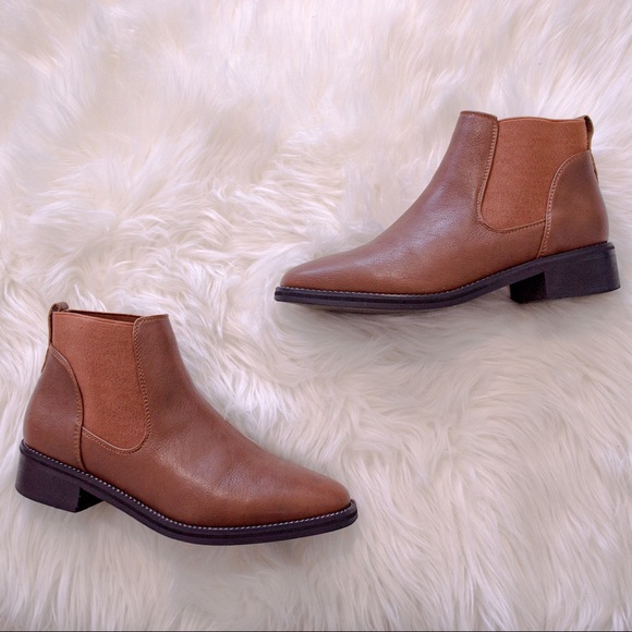 Asos real leather brown caramel Chelsea boots - Picture 2 of 3